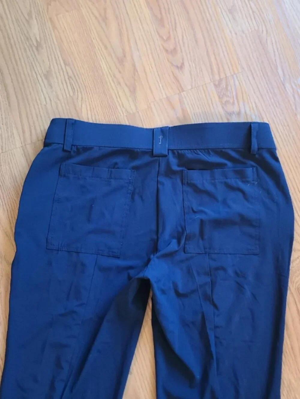 BELYN KEY BK CROP PANTS GOLF ATHLEISURE NAVY CAPRI 4-WAY STRETCH UPF 50 sz M